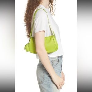 BP. Nordstrom Lime Green Shoulder Bag + AirPod Pouch Detachable Shoulder Strap